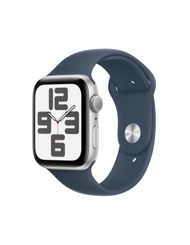 APPLE WATCH: vendita online Apple Watch SE GPS Cassa 44mm in Alluminio Argento con Cinturino Sport Blu Tempesta - M/L in offerta
