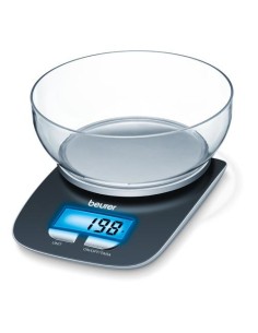Beurer Ks 25 Bilancia Digitale Da Cucina Con Ciotola, Nero, 22 x 15 x 5 Cm