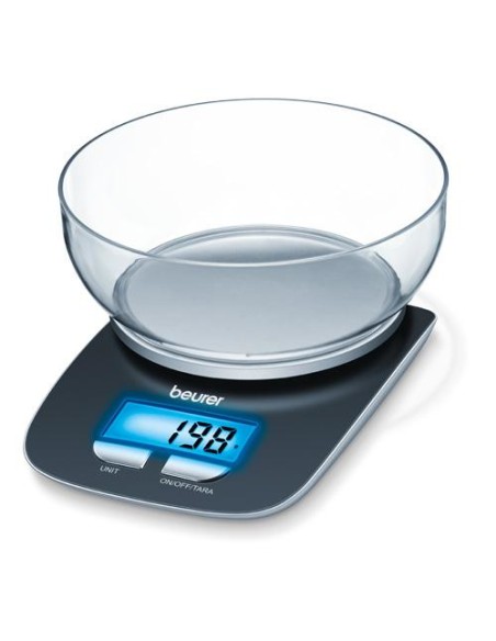Beurer Ks 25 Bilancia Digitale Da Cucina Con Ciotola, Nero, 22 x 15 x 5 Cm