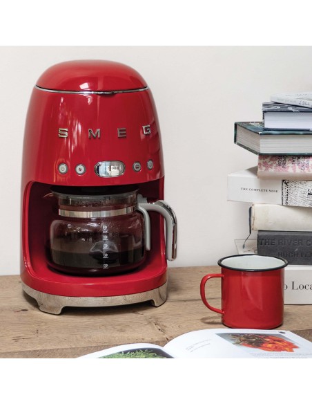 MACCHINE CAFFE' ESPRESSO: vendita online SMEG DCF02RDEU MACCHINA CAFFE' ANNI 50 ROSSA in offerta