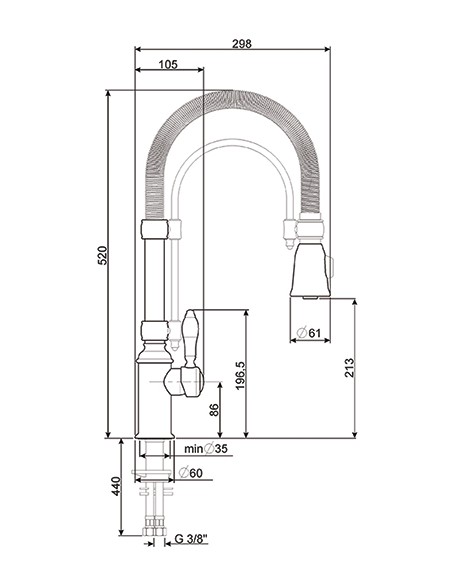 Smeg MIDR7O-2 rubinetto Ottone