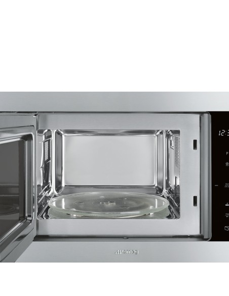Smeg FMI325X forno a microonde Da incasso Microonde con grill 25 L 900 W Nero, Stainless steel