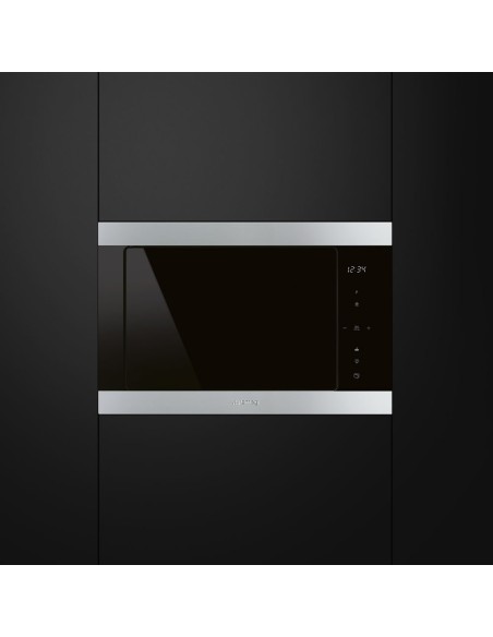 Smeg FMI325X forno a microonde Da incasso Microonde con grill 25 L 900 W Nero, Stainless steel