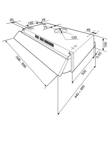 Smeg KSEIR62NE2 cappa aspirante Integrato Nero 225 m³/h D