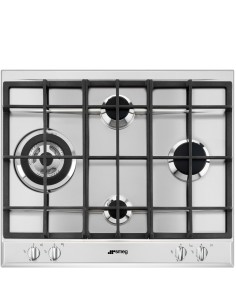 Smeg P261XGH piano cottura Stainless steel Da incasso Gas 4 Fornello(i)