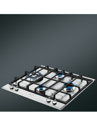 Smeg P261XGH piano cottura Stainless steel Da incasso Gas 4 Fornello(i)