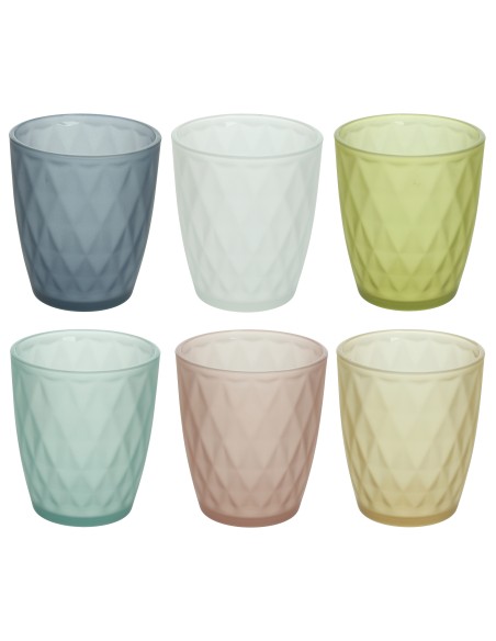 Tognana Porcellane N3585F4M227 bicchiere per acqua Multicolore 6 pz 320 ml
