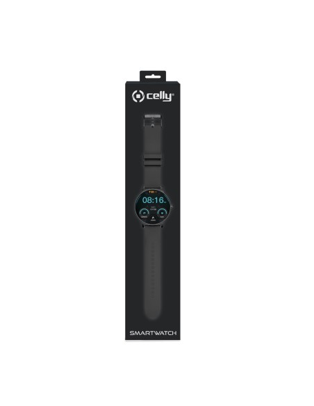 Celly TRAINERROUND2BK smartwatch e orologio sportivo 3,25 cm (1.28") Digitale 320 x 320 Pixel Touch screen Nero GPS (satellitare)