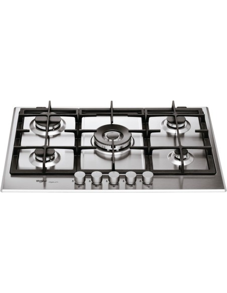 WHIRLPOOL GMR7522/IXL P.COTTURA 75CM IXELIUM 5F. GRIGLIE IN GHISA
