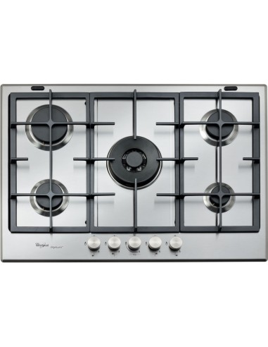 PIANI COTTURA A GAS: vendita online WHIRLPOOL GMR7522/IXL PIANO COTTURA 75CM IXELIUM 5F GRIGLIE IN GHISA in offerta