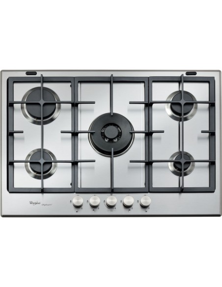 WHIRLPOOL GMR7522/IXL P.COTTURA 75CM IXELIUM 5F. GRIGLIE IN GHISA