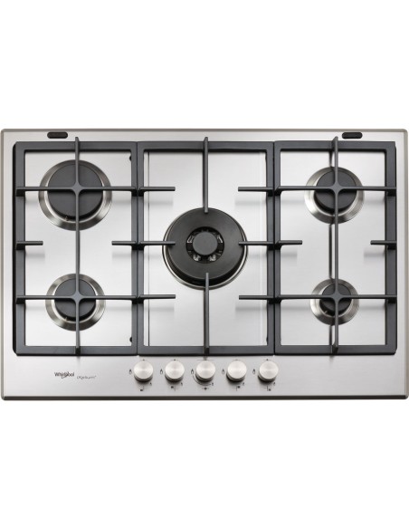 WHIRLPOOL GMR7522/IXL P.COTTURA 75CM IXELIUM 5F. GRIGLIE IN GHISA