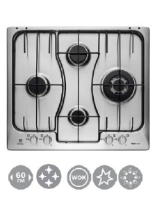 PIANI COTTURA A GAS: vendita online ELECTROLUX RGG6243LOX PIANO COTTURA 60CM INOX TRIPLA CORONA in offerta