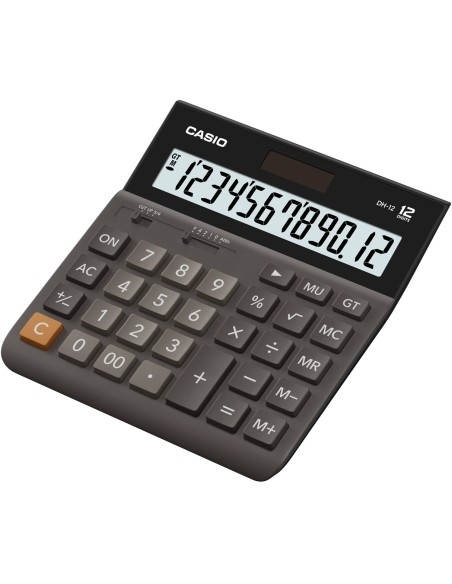 CASIO DH-12BK CALCOLATRICE DA TAVOLO 12 CIFRE DOPPIA ALIMENTAZIONE