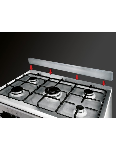 GLEMGAS AR965GI CUCINA 90X60 INOX PB F.GAS
