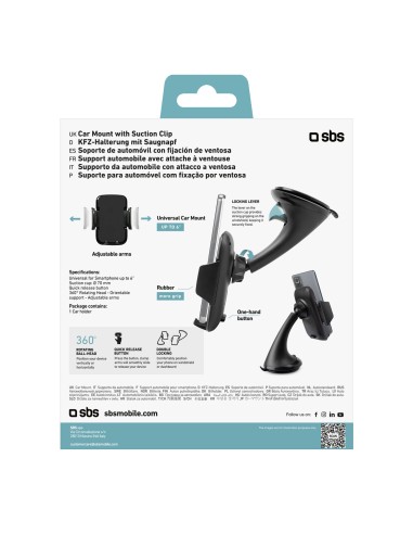 SBS TE0UCH1AW SUPPORTO AUTO FREEWAY VENTOSA ORIENT