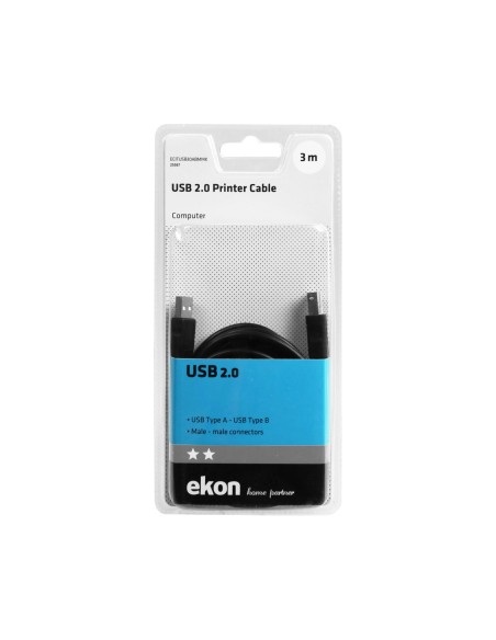 EKON 25567 CAVO USB 2.0 A/B M/M 3,0M