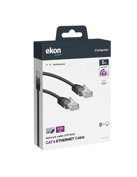 EKON 25789 CAVO RETE UTP 6 5,0M GRIGIO