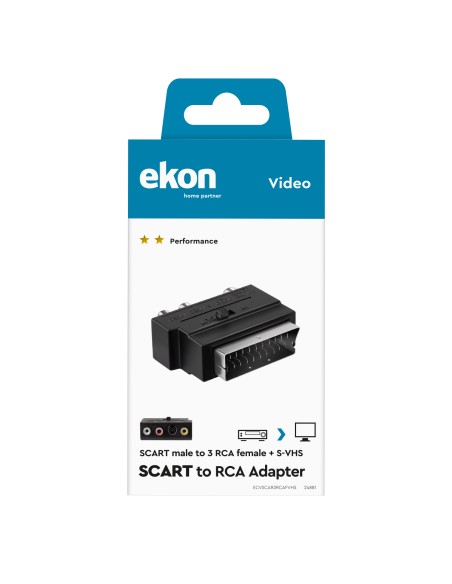 EKON 24881 AD.SCART/3RCA+SVHS M/F SWITCH