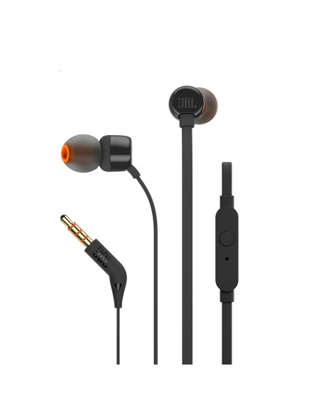 JBL T110BLK AURICOLARE IN-EAR MICROFONO FLAT NERO