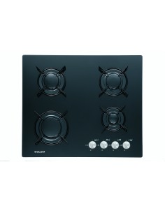 GLEMGAS GV64BK PIANO COTTURA VETRO 60CM NERO 2