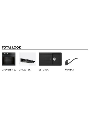 GLEMGAS GV64BK PIANO COTTURA VETRO 60CM NERO