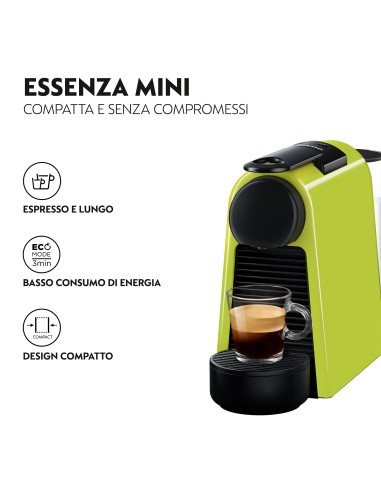 MACCHINE CAFFE' ESPRESSO: vendita online DE LONGHI EN85L MACCHINA CAFFE'  NESPERSSO ESSENZA MINI LIME in offerta