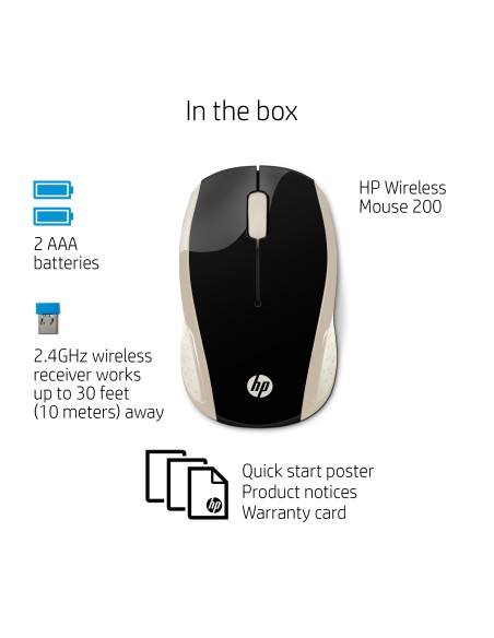 HP 200 MOUSE WIRELESS GOLD