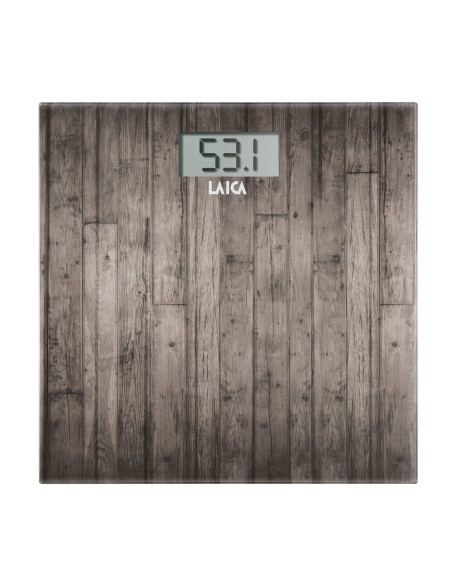 LAICA PS1065N BILANCIA PERSONA KG  180 VETRO FINTO LEGNO SCURO