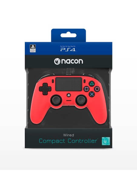 NACON PS4 COMPACT JOYPAD WIRED RED