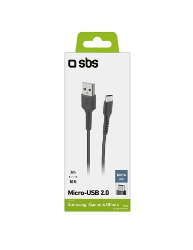 SBS TECABLEMICRO3K CAVO DATI USB 2.0 A MICRO USB