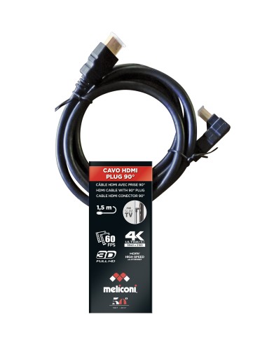 MELICONI CAVO HDMI 1,5MT PLUG 90 VERTICALE 4K 24HZ