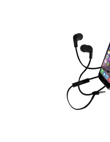 SBS TEFLAT2INEARK AURICOLARE MIX30 C.FLAT NERO