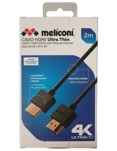 MELICONI CAVO HDMI 2MT ULTRA 4K 60FPS