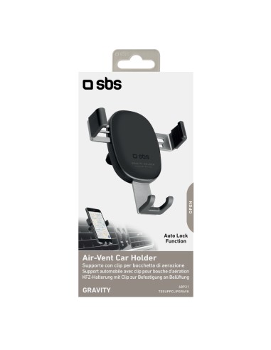 SBS TESUPPCLIPGRAVK SUPPORTO SMARTPHONE UNIVERSALE FUNZIONE GRAVITY