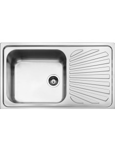 SMEG SG861D LAVELLO 1V 86CM   GOCC. DX ACCIAIO SPAZZOLATO