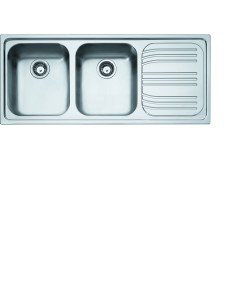 LAVELLI: vendita online FRANKE RRX621 LAVELLO 116X50 2VSX+ GOCC.DX INOX SATIN. BORDO SLIM in offerta 2