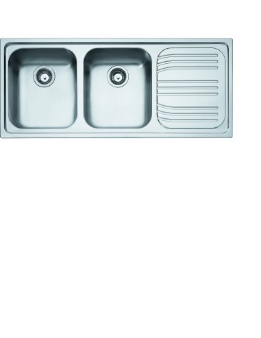 LAVELLI: vendita online FRANKE RRX621 LAVELLO 116X50 2VSX+ GOCC.DX INOX SATIN. BORDO SLIM in offerta