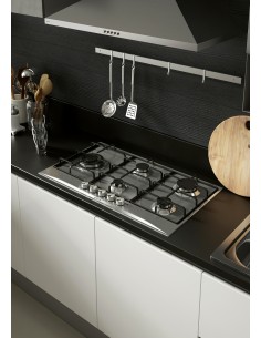 GLEMGAS GT85TIX PIANO COTT.  75CM 4 F.GAS+1TC INOX 2