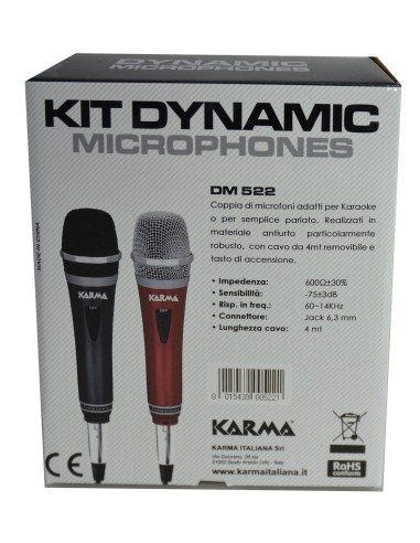KARMA DM 522 KIT 2 MICROFONI DINAMICI