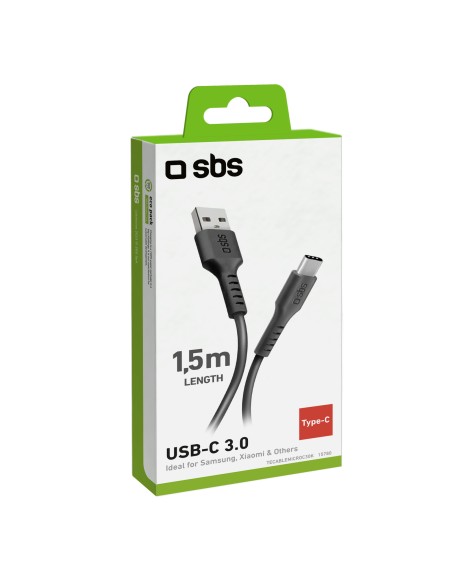 SBS TECABLEMICROC30K CAVO TYPE-C/USB 3.0 1,5M NERO