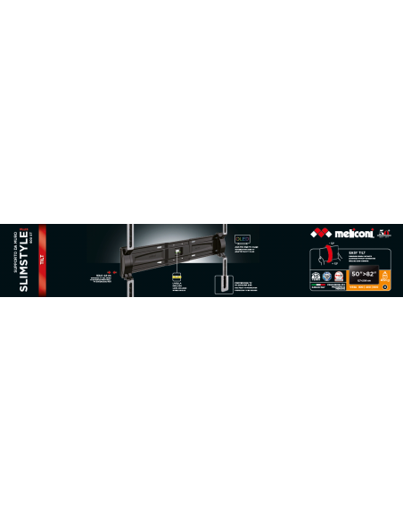 MELICONI SLIMSTYLE PLUS 600ST STAFFA TILT 50"/82"