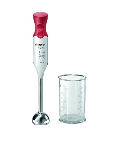 FRULLATORI AD IMMERSIONE: vendita online BOSCH MSM64110 FRULLATORE IMMERSIONE BIANCO-ROSSO 450W PIEDE INOX in offerta