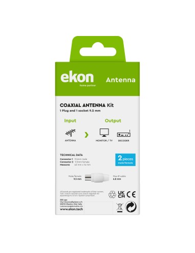 EKON 25222 ADATT.ANTENNA M/F 9,5MM