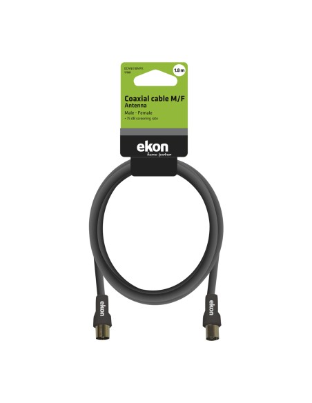 EKON 17081 CAVO ANTENNA M/F 1,8M NERO
