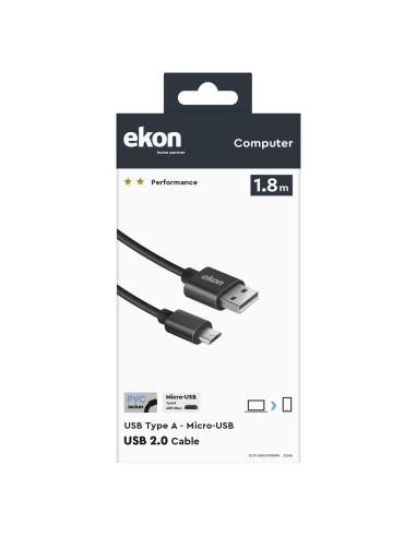 EKON 25598 CAVO USB 2.0 A/MICRO M/M 1,8