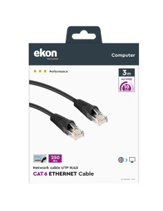 EKON 25772 CAVO RETE UTP 6 3,0M GRIGIO