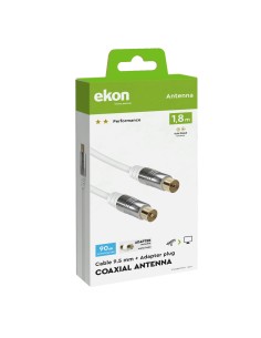 EKON 24379 CAVO ANTENNA M/F+AD. 1,8M BIANCO
