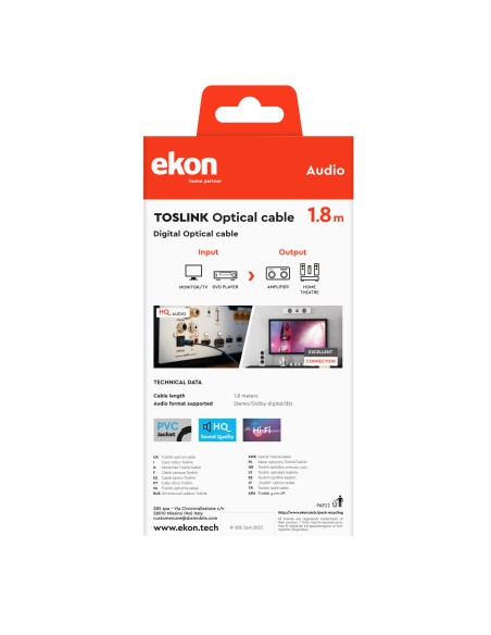 EKON 18101 CAVO OTTICO M/M 1,8M