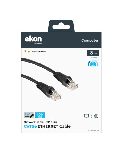 EKON 25451 CAVO RETE UTP 5E 3,0M GRIGIO
